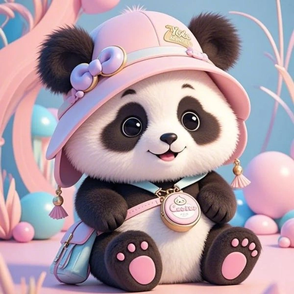 gấu trúc cute chibi đáng yêu
