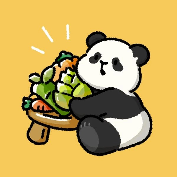 gấu trúc chibi ngộ nghĩnh