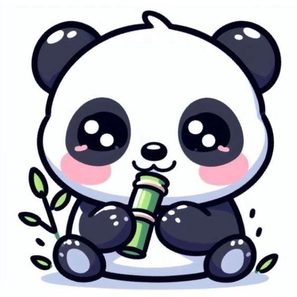 Gấu trúc chibi cute đáng yêu