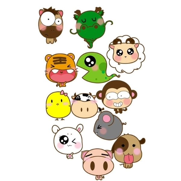 Hình 12 con giáp chibi độc đáo
