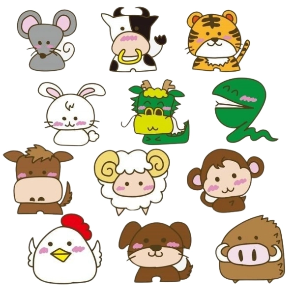 hình ảnh 12 con giáp chibi tinh nghịch