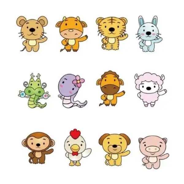 hình ảnh 12 con giáp chibi vui nhộn