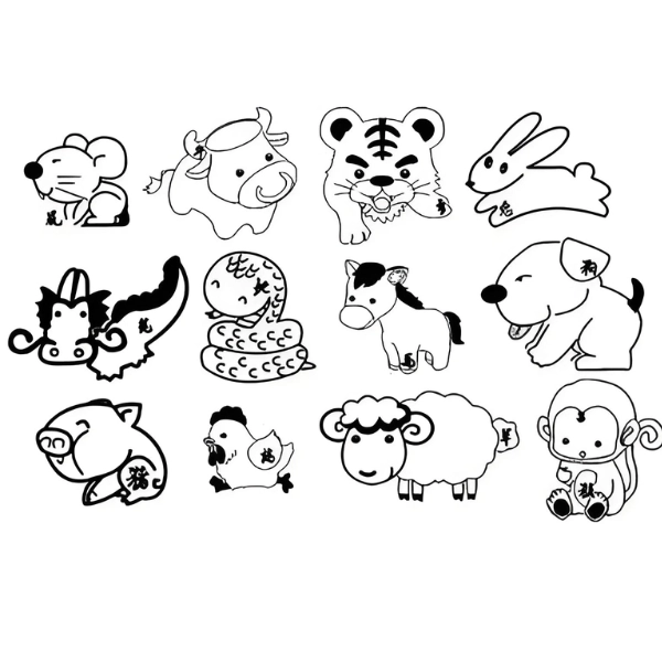hình ảnh 12 con giáp cute