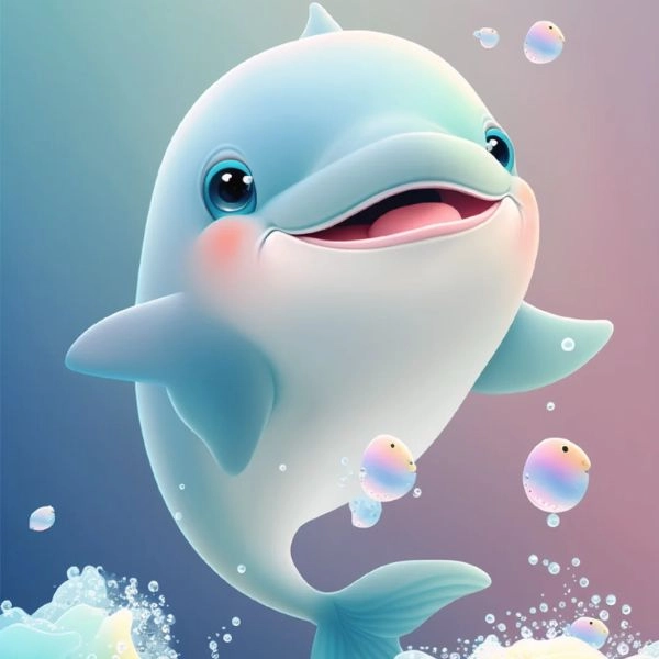 hình ảnh cá heo chibi xinh yêu