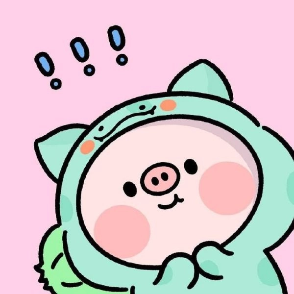 hình ảnh chibi con heo ngơ ngác