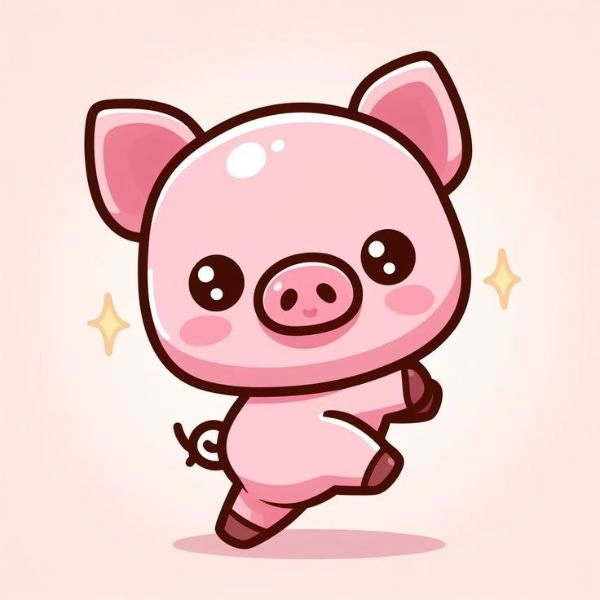 hình ảnh chibi con heo