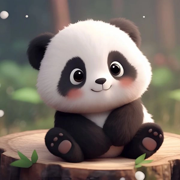 Hình cute chibi gấu trúc đáng yêu