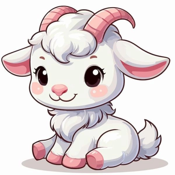hình con dê chibi đáng yêu