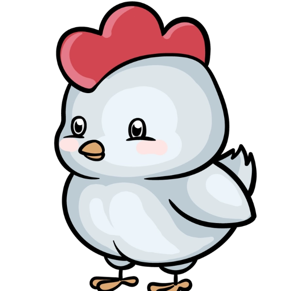 hình ảnh con gà dễ thương chibi