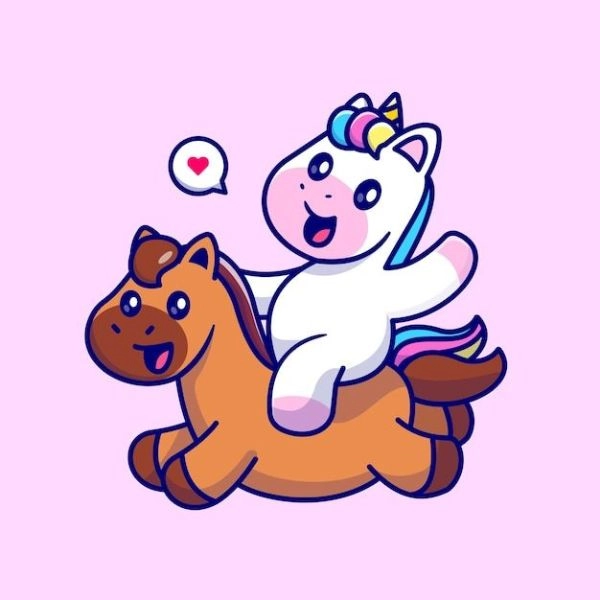 hình ảnh con ngựa chibi cute
