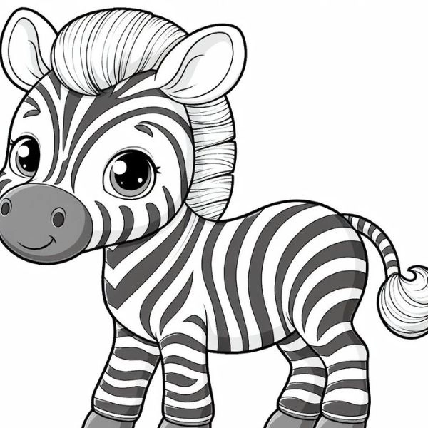 hình ảnh con ngựa vằn chibi