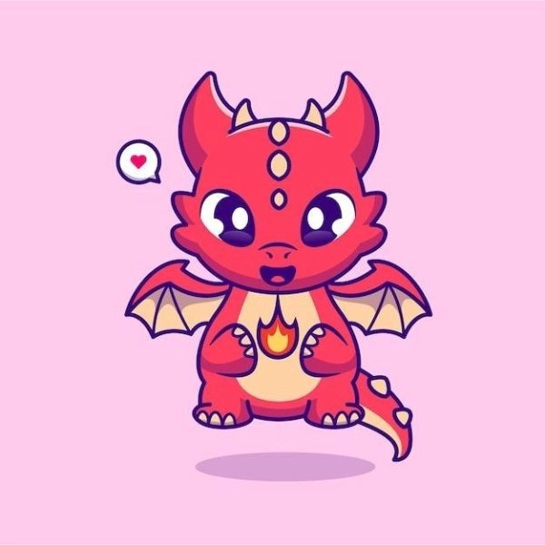 Hình ảnh rồng chibi cute xinh xắn