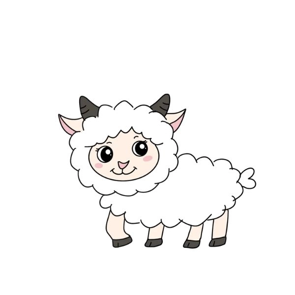 hình ảnh cừu con cute chibi