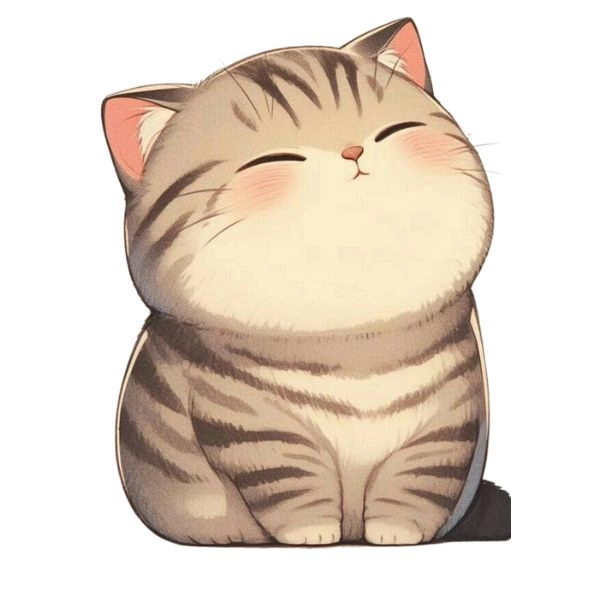 Mèo chibi mập đáng yêu