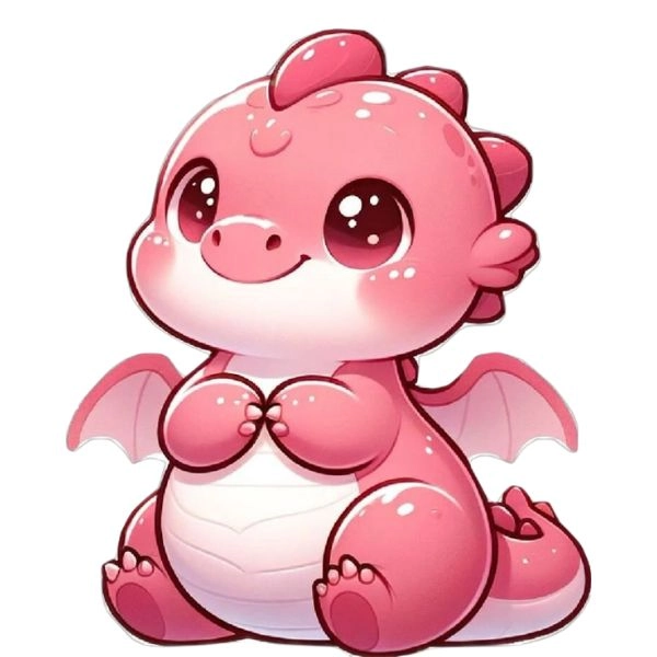 hình rồng chibi siêu dễ thương 