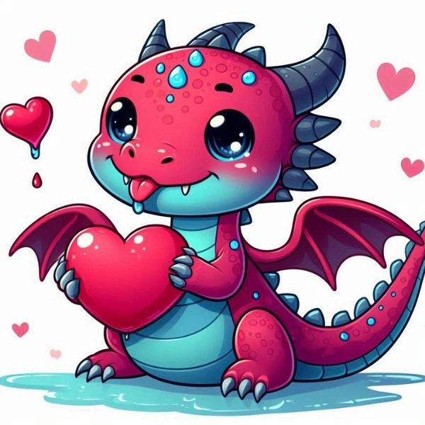 ảnh con rồng chibi đáng yêu 