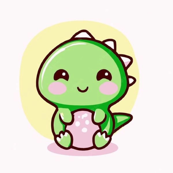 hình chibi rồng màu sắc đáng yêu 