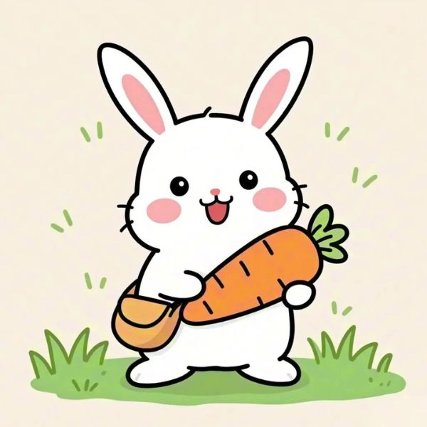 Hình vẽ chibi cute con thỏ