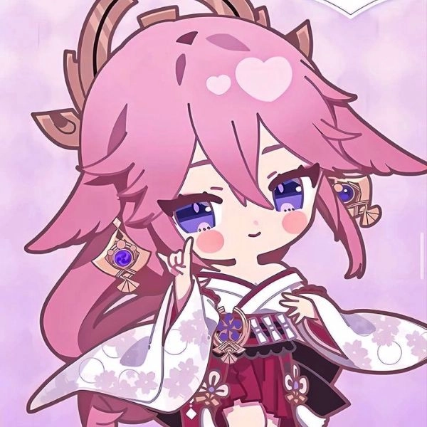 hình ảnh yae miko chibi cực dễ thương