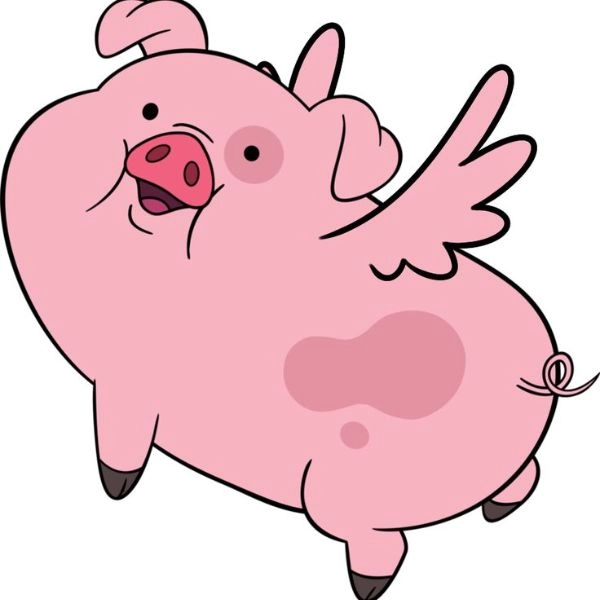 hình chibi con heo mọc cánh