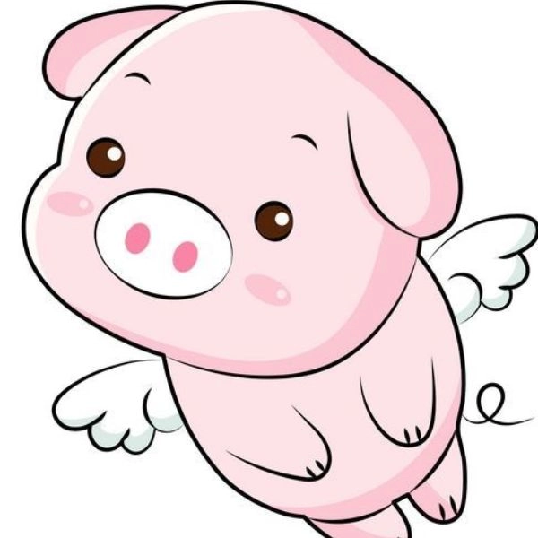hình chibi con heo thiên thần