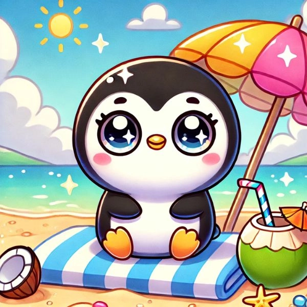 hình chim cánh cụt chibi