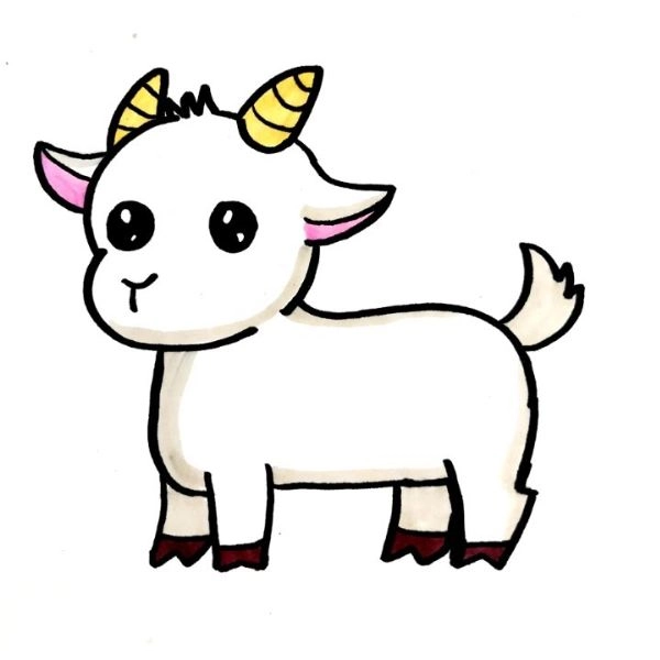 hình con dê chibi cute