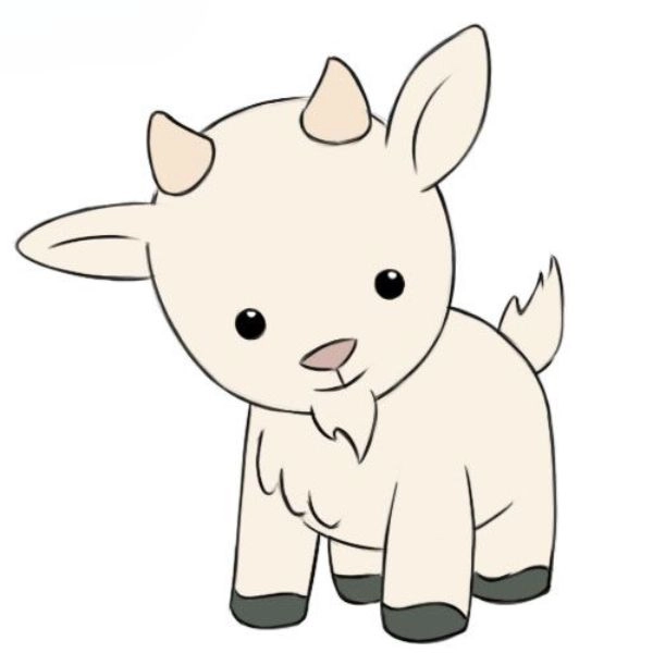 hình con dê chibi