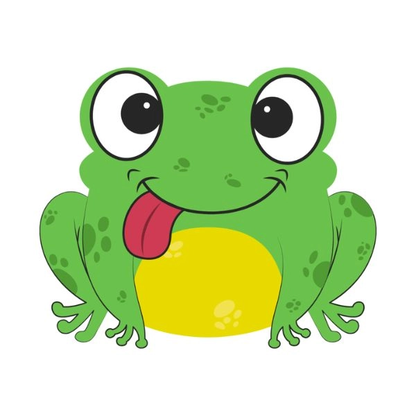 hình con ếch chibi lè lưỡi