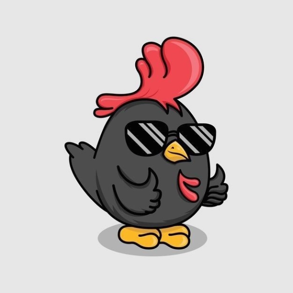 hình con gà chibi ngầu lòi