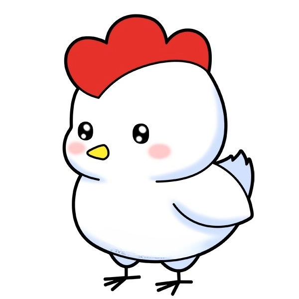 hình con gà chibi