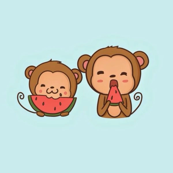 Ảnh con khỉ chibi dễ thương