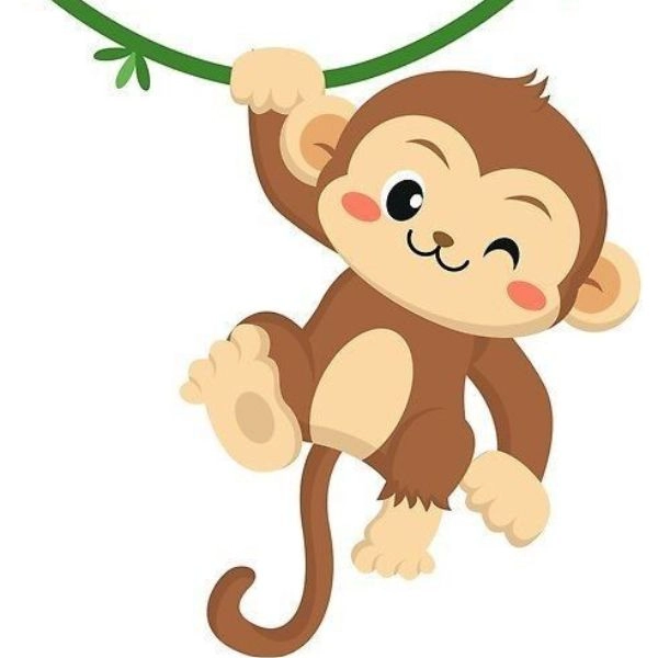 Hình vẽ khỉ phong cách chibi