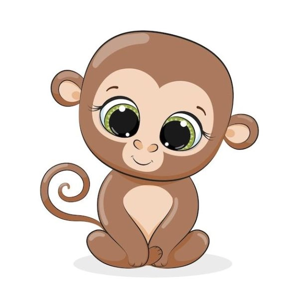 Ảnh con khỉ hoạt hình chibi