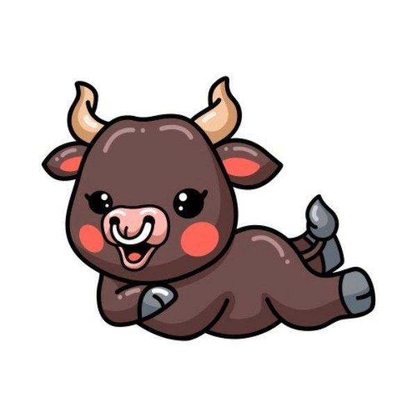 hình con trâu chibi cute