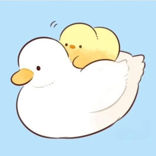 hình con vịt cute chibi bé