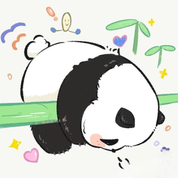 Gấu trúc chibi hoạt hình dễ thương