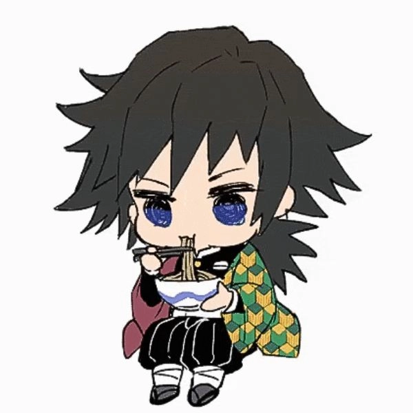 hình giyuu chibi ăn mì