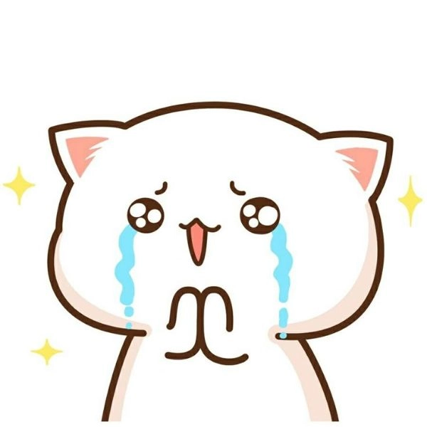hình mèo chibi cute khóc