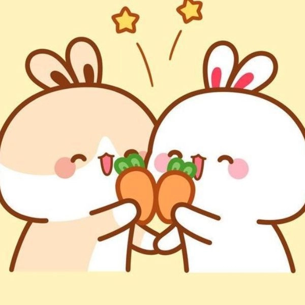 Ảnh hoạt hình thỏ phong cách chibi