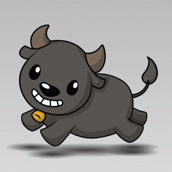 hình trâu con chibi