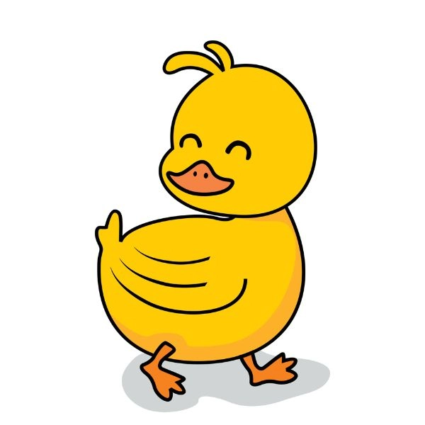 hình nền vịt cute chibi dễ mến