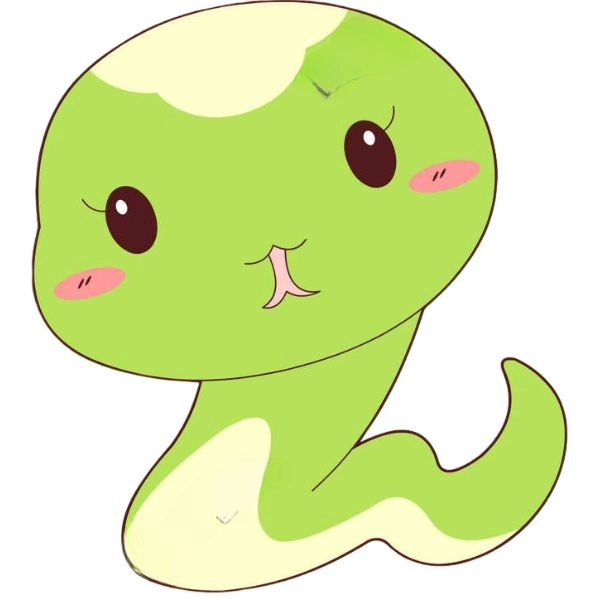 rắn chibi ngơ ngác
