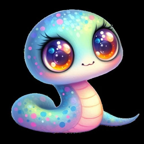 rắn con chibi cute