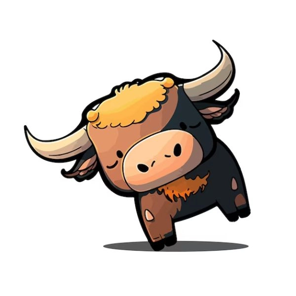 trâu con chibi cute