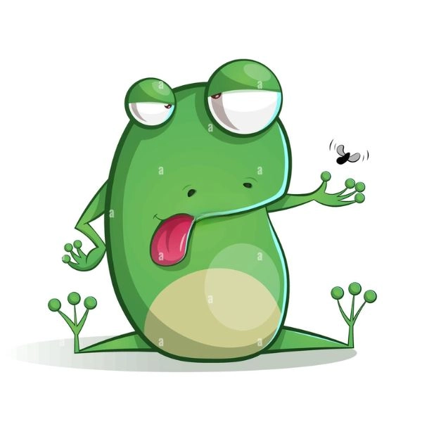 vẽ con ếch chibi hài hước