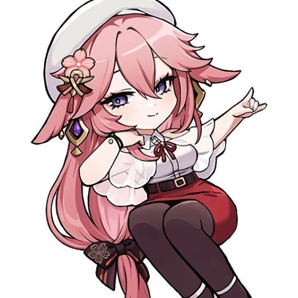 yae miko chibi siêu cute